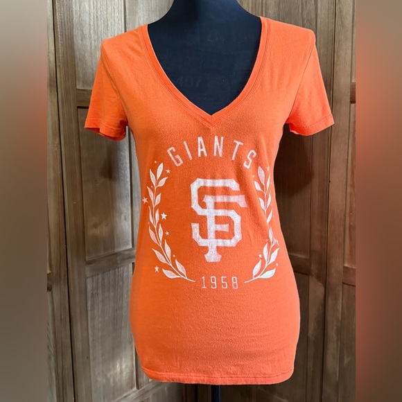PINK Victoria's Secret Tops - PINK Victoria's Secret Orange SF Giants Short Sleeve Tee